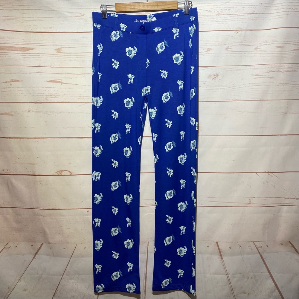 Betabrand Floral Print Bootcut Pant Size Large